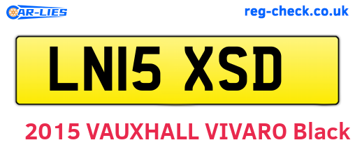 LN15XSD are the vehicle registration plates.