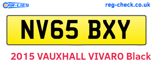 NV65BXY are the vehicle registration plates.