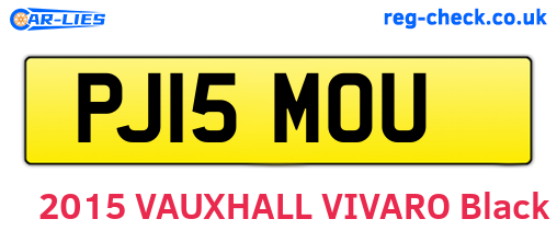 PJ15MOU are the vehicle registration plates.