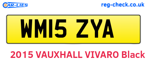WM15ZYA are the vehicle registration plates.
