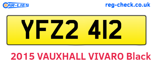 YFZ2412 are the vehicle registration plates.
