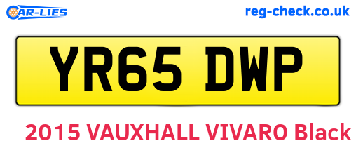 YR65DWP are the vehicle registration plates.