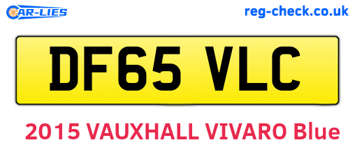 DF65VLC are the vehicle registration plates.