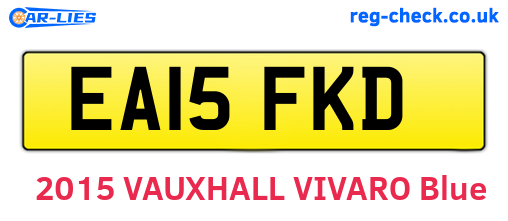 EA15FKD are the vehicle registration plates.