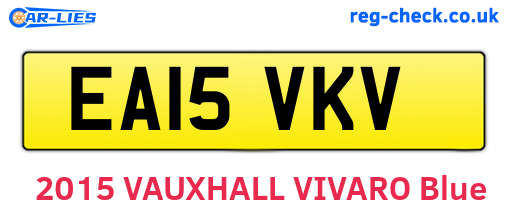 EA15VKV are the vehicle registration plates.