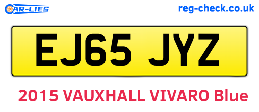 EJ65JYZ are the vehicle registration plates.