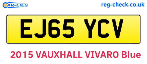 EJ65YCV are the vehicle registration plates.