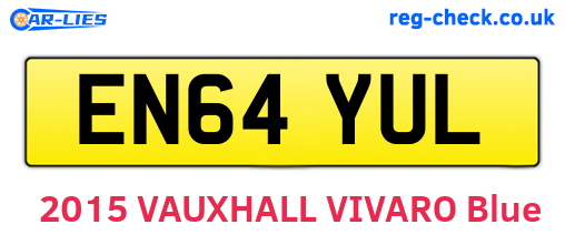 EN64YUL are the vehicle registration plates.