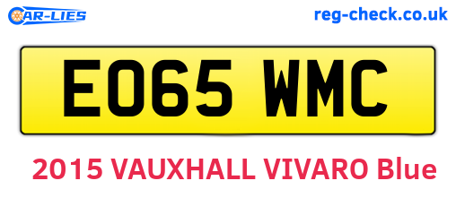 EO65WMC are the vehicle registration plates.