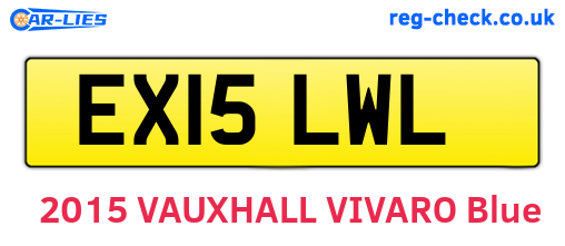 EX15LWL are the vehicle registration plates.