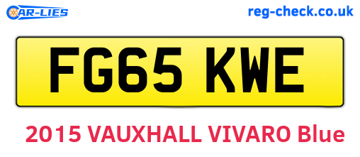 FG65KWE are the vehicle registration plates.