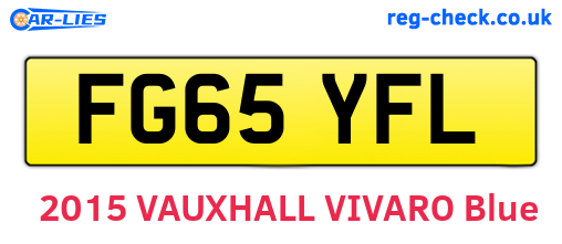 FG65YFL are the vehicle registration plates.