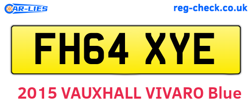 FH64XYE are the vehicle registration plates.