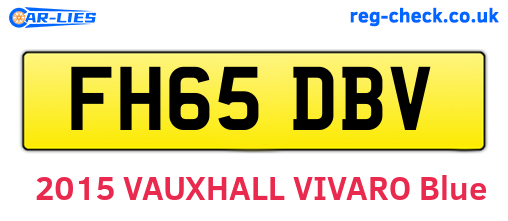 FH65DBV are the vehicle registration plates.