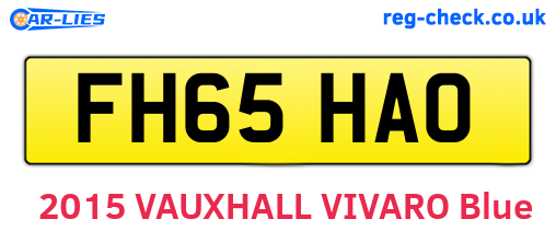 FH65HAO are the vehicle registration plates.