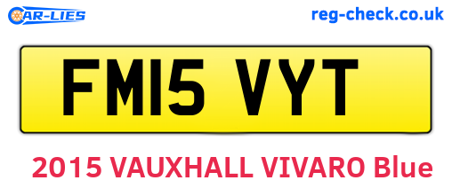 FM15VYT are the vehicle registration plates.