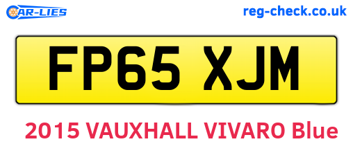 FP65XJM are the vehicle registration plates.
