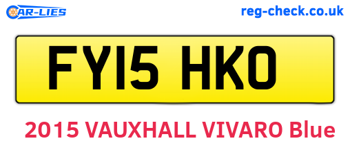 FY15HKO are the vehicle registration plates.