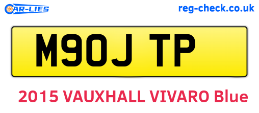 M90JTP are the vehicle registration plates.