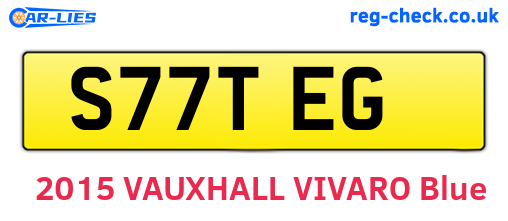 S77TEG are the vehicle registration plates.
