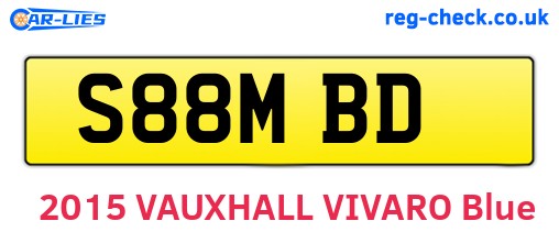 S88MBD are the vehicle registration plates.