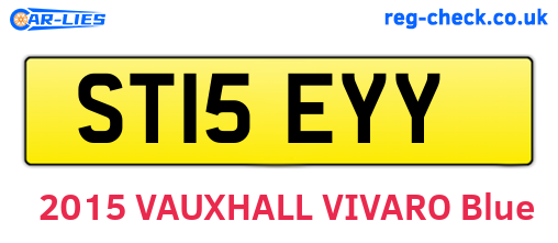 ST15EYY are the vehicle registration plates.