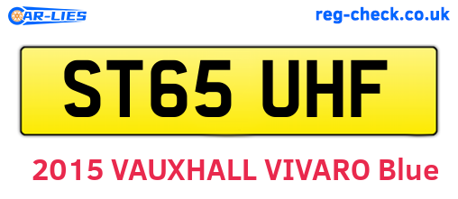 ST65UHF are the vehicle registration plates.