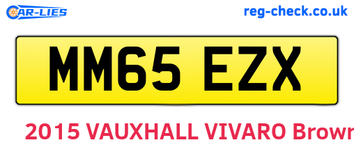 MM65EZX are the vehicle registration plates.