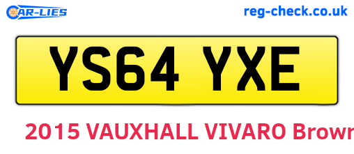 YS64YXE are the vehicle registration plates.