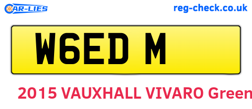 W6EDM are the vehicle registration plates.