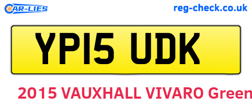 YP15UDK are the vehicle registration plates.