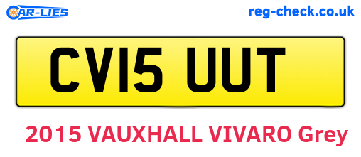 CV15UUT are the vehicle registration plates.
