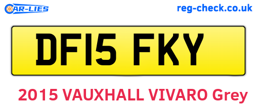 DF15FKY are the vehicle registration plates.