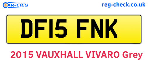 DF15FNK are the vehicle registration plates.