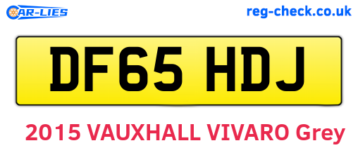 DF65HDJ are the vehicle registration plates.