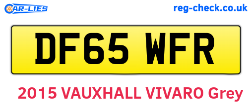 DF65WFR are the vehicle registration plates.