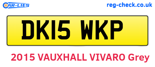 DK15WKP are the vehicle registration plates.
