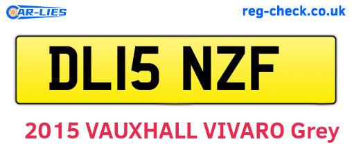 DL15NZF are the vehicle registration plates.