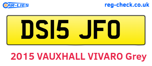 DS15JFO are the vehicle registration plates.