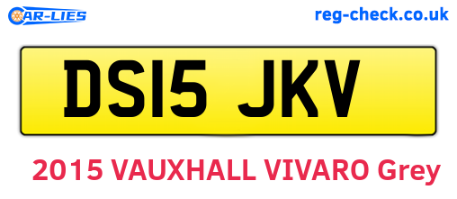 DS15JKV are the vehicle registration plates.
