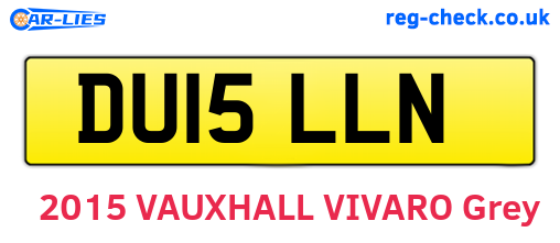 DU15LLN are the vehicle registration plates.