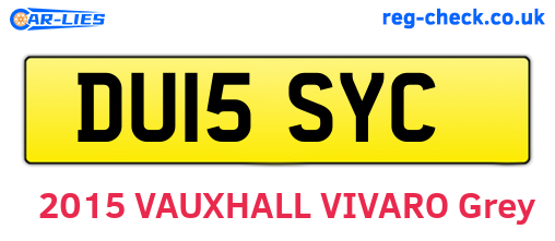 DU15SYC are the vehicle registration plates.