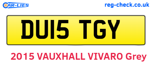 DU15TGY are the vehicle registration plates.