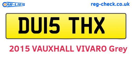 DU15THX are the vehicle registration plates.