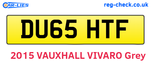 DU65HTF are the vehicle registration plates.