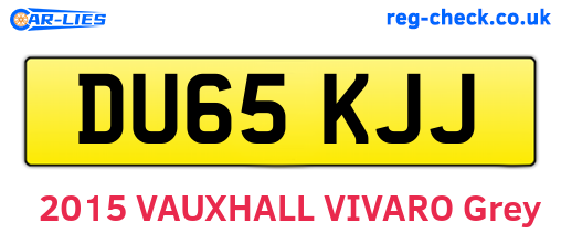 DU65KJJ are the vehicle registration plates.