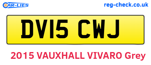 DV15CWJ are the vehicle registration plates.