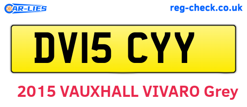 DV15CYY are the vehicle registration plates.