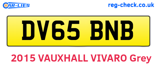DV65BNB are the vehicle registration plates.
