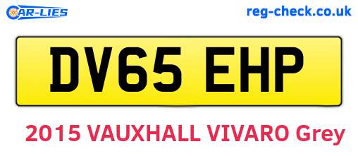 DV65EHP are the vehicle registration plates.